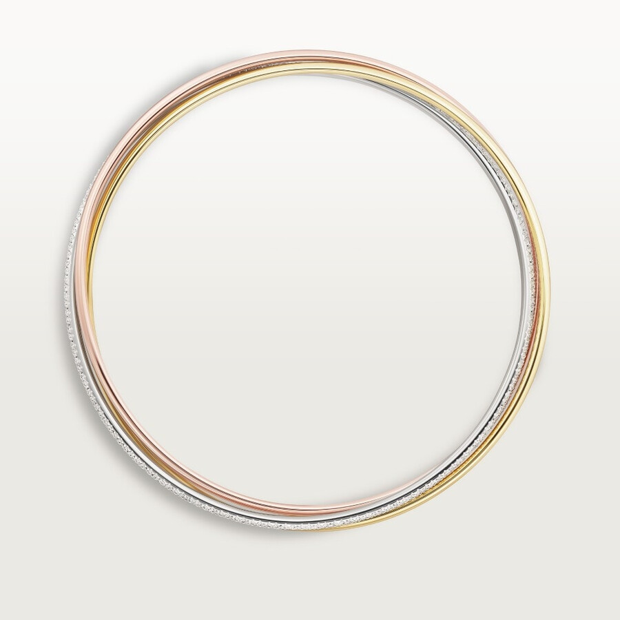 trinity-armband kleines modell halb mit pavé-fassung