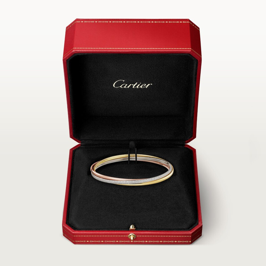 trinity-armband kleines modell halb mit pavé-fassung