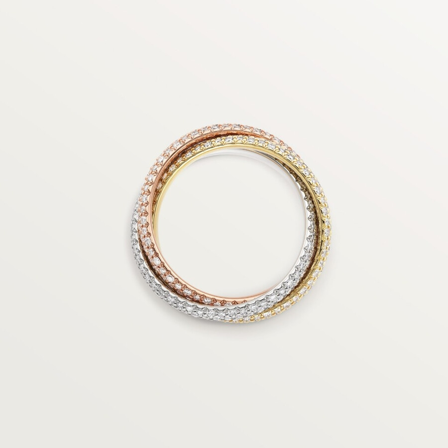 trinity-ring klassisches modell mit pavé-fassung