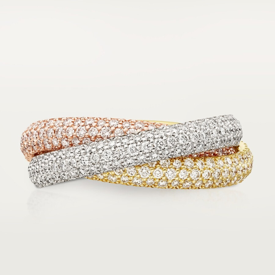 trinity-ring klassisches modell mit pavé-fassung